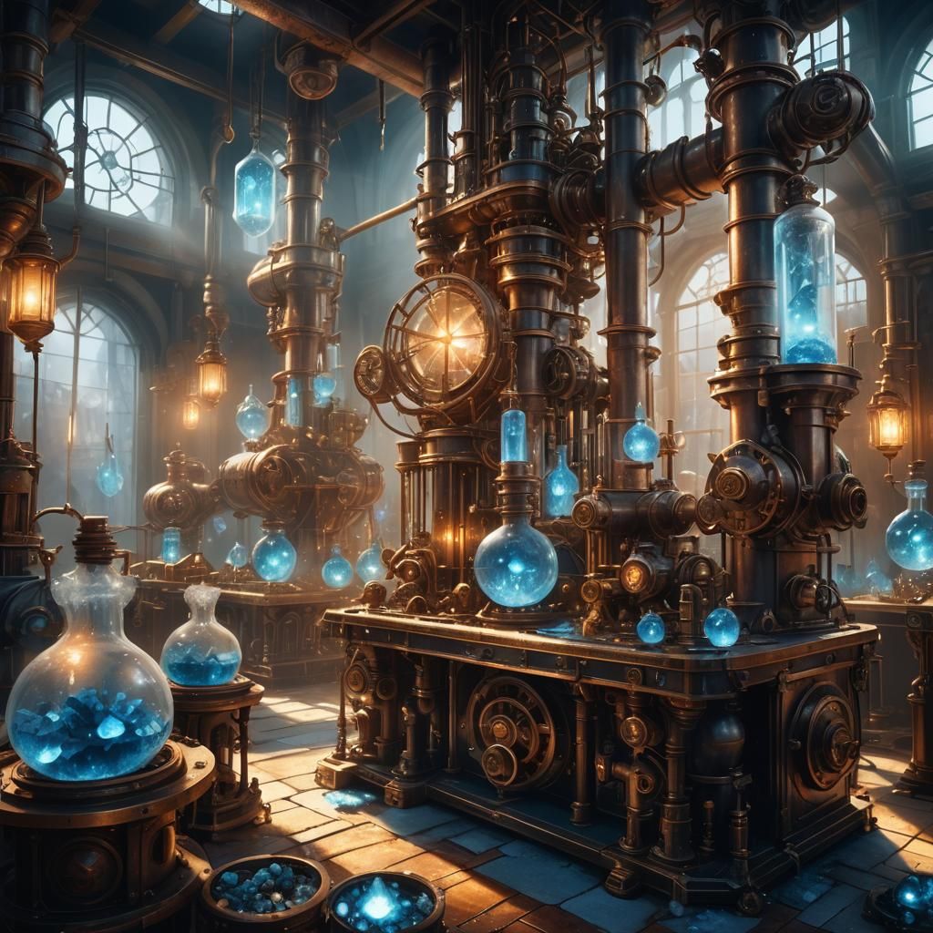 Crystal Laboratory: Steam-Powered Sci-Fi Fantasy Art