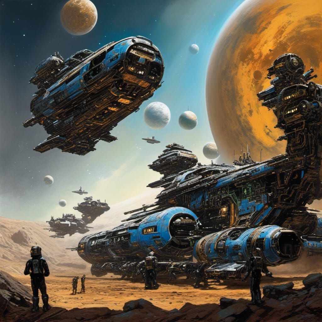 Sci-Fi Spaceship Tribute in Comic Style