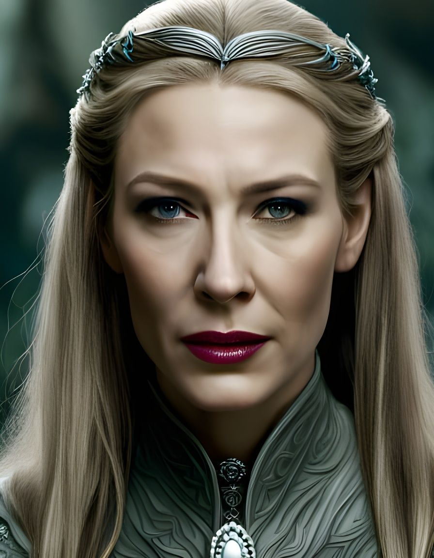 Galadriel Portrait in Anne Leibovitz Style