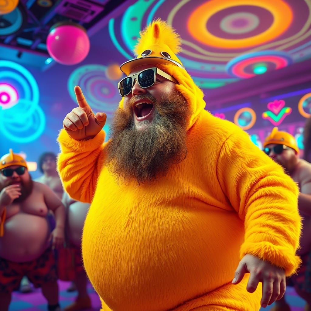 Psychedelic Duckling Dancer in 8K Style