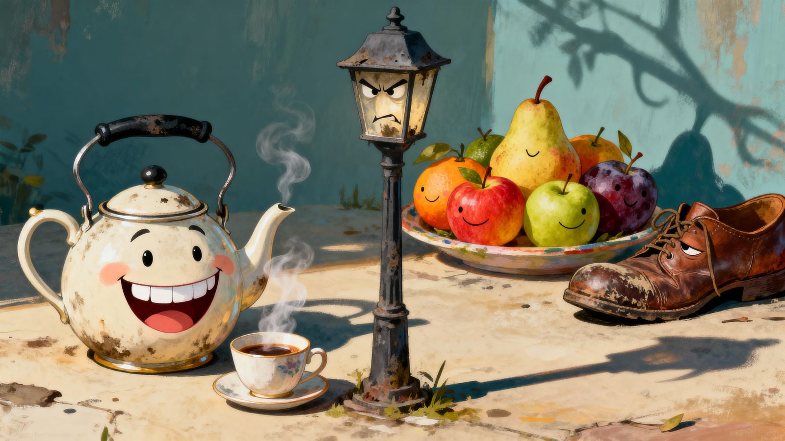 Charming Anthropomorphic Objects in Children's Book Art Styl...