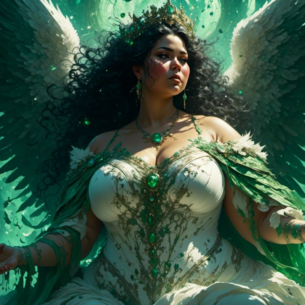 Dark Fantasy Angel with Six Wings