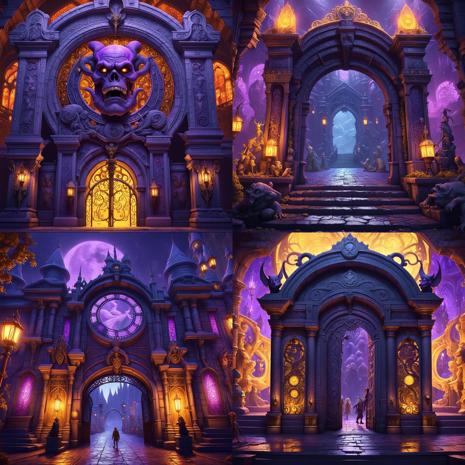 Disney Characters at the Gates of Hell