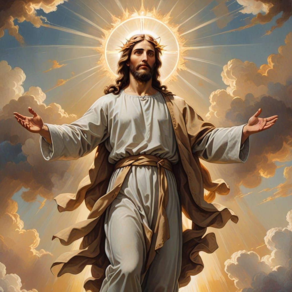 Jesus Christ in Heavenly Glory, Baroque-Inspired Art