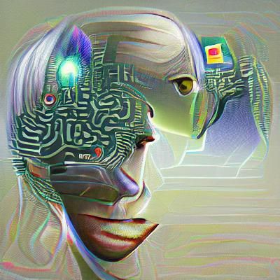 Abstract Artificial Intelligence Network Visualization