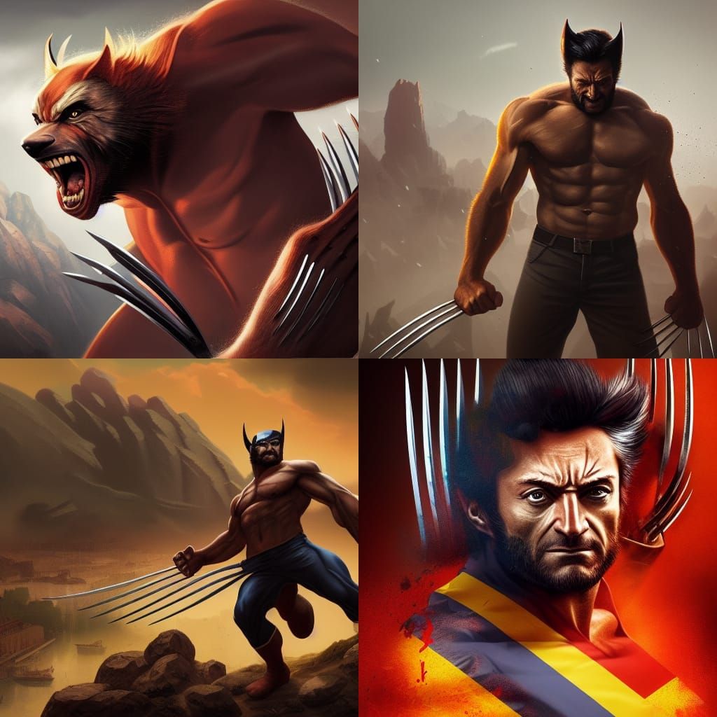 Wolverine in Spanish Civil War: Detailed Matte Painting