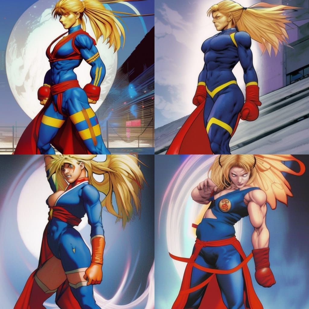 Helen Slater as Street Fighter Character in Comic Art