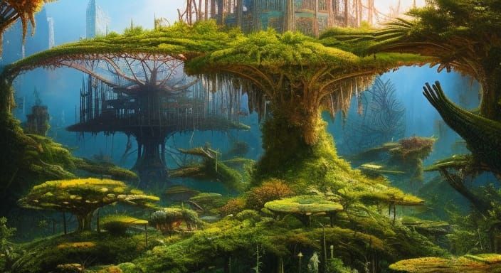 Post-Apocalyptic Landmarks in a Mycelium Network