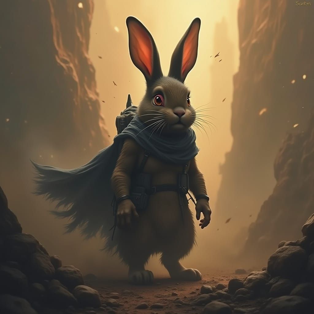 Battle Bunnies from Mars: Hyperrealistic Concept Art