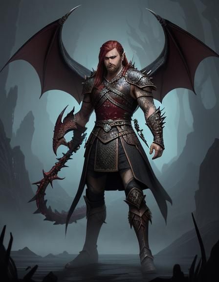 Epic Fantasy Warrior in Tavern Fight