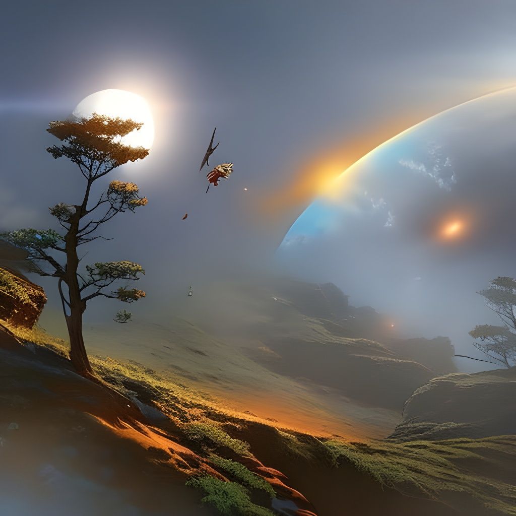 Hyperrealistic Moon Concept Art in Splash Style