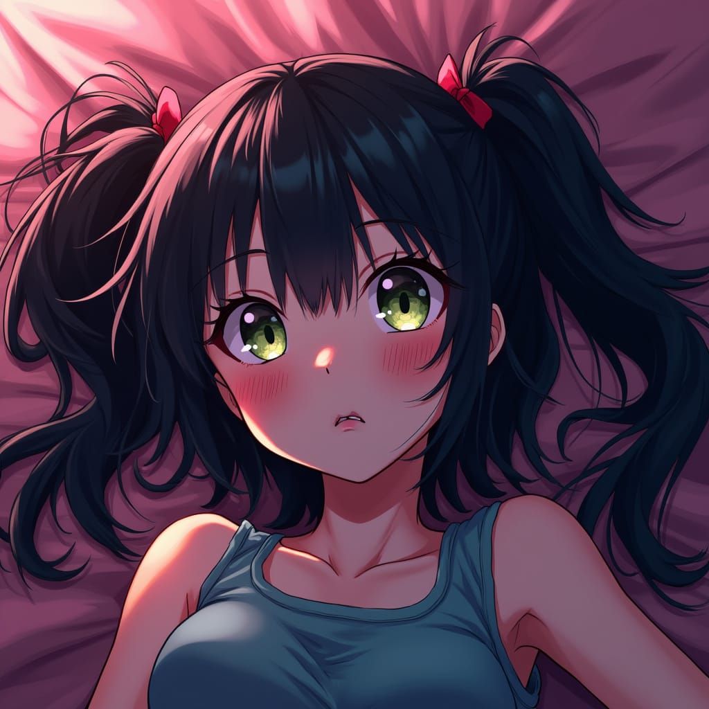 Anime Girl with Twintails in Studio Trigger Style