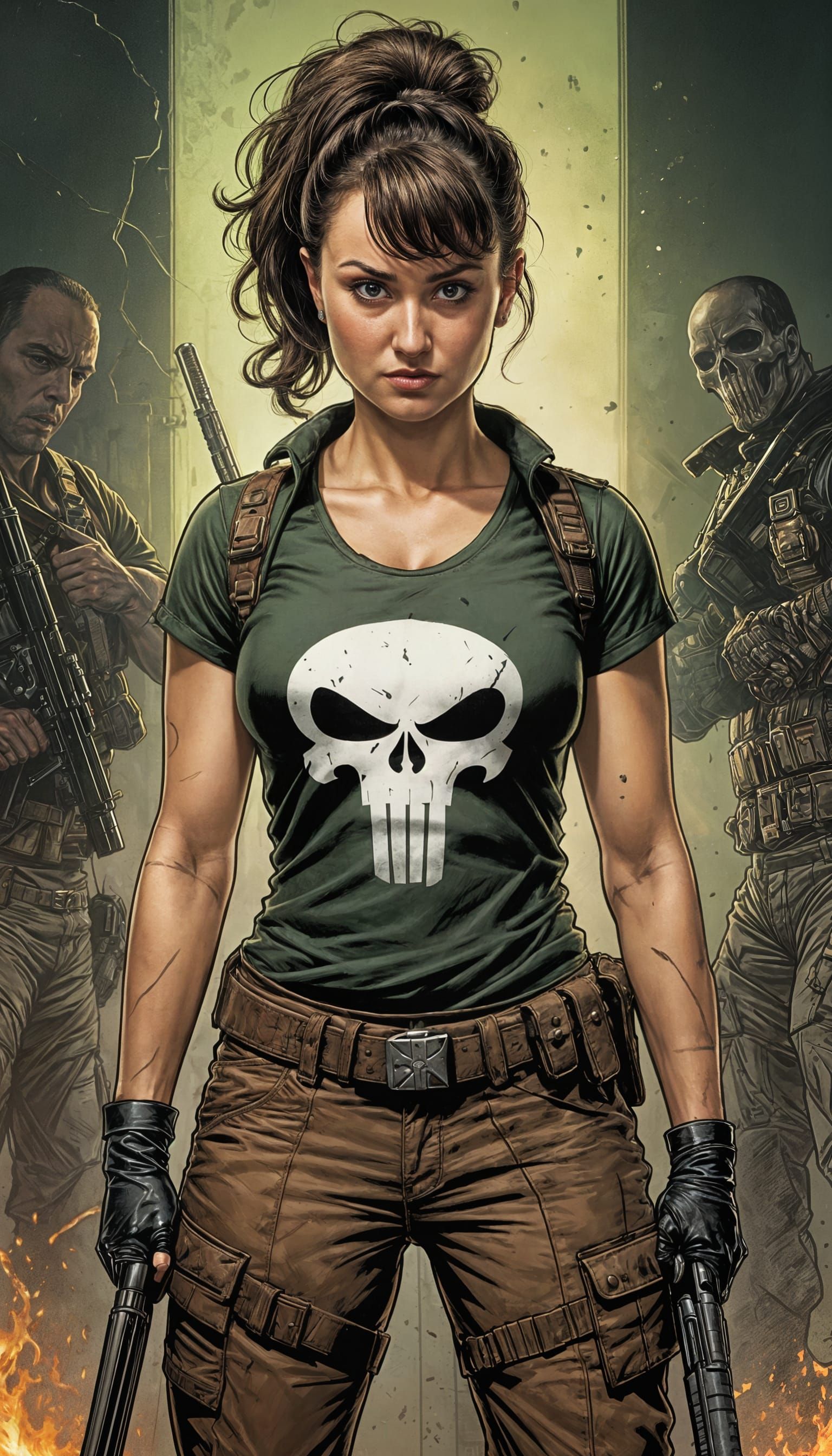 Milana Vayntrub as Squirrel Punisher, Comic Art