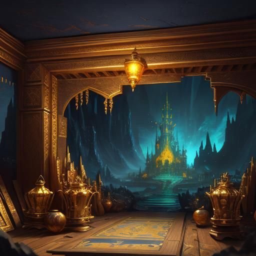Glowing Treasure Chest of Gold: Fantasy Concept Art