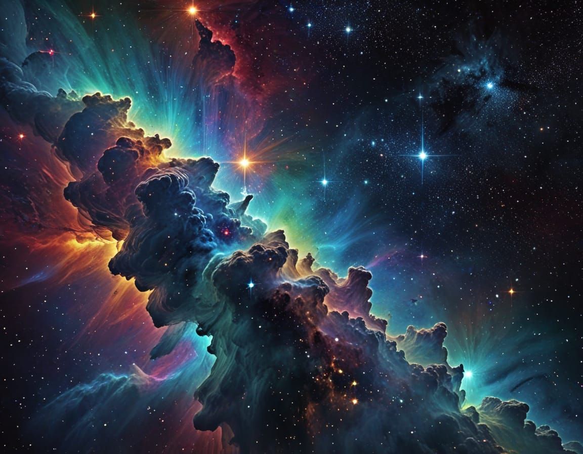 Epic Celestial Landscape in Vibrant Colors