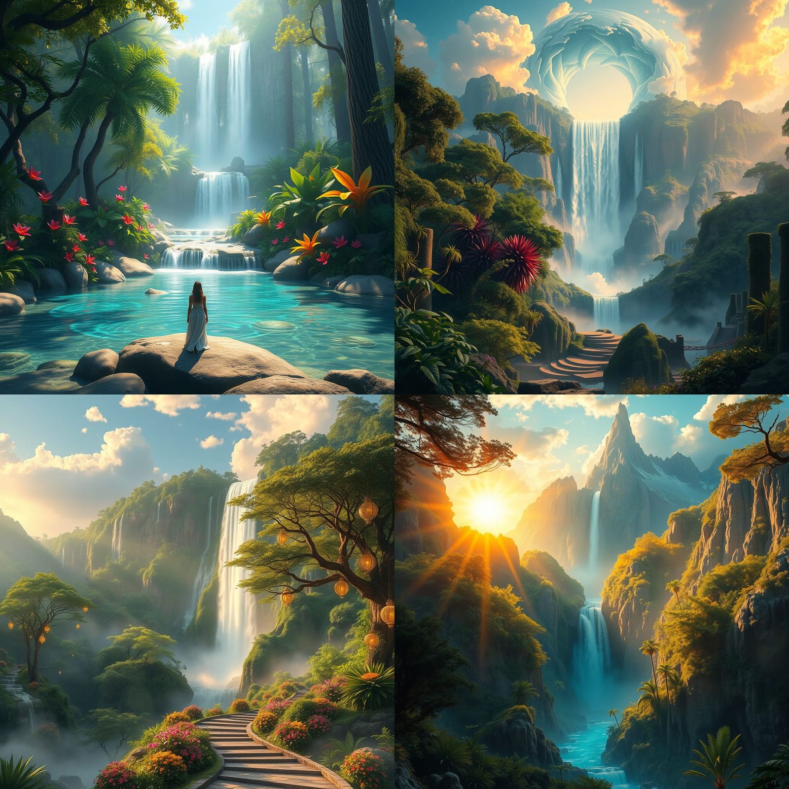 Magical Healing Waterfall in Earthly Paradise