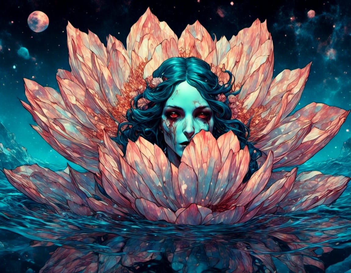 Zombie in Lotus Lake: Art Nouveau Comic