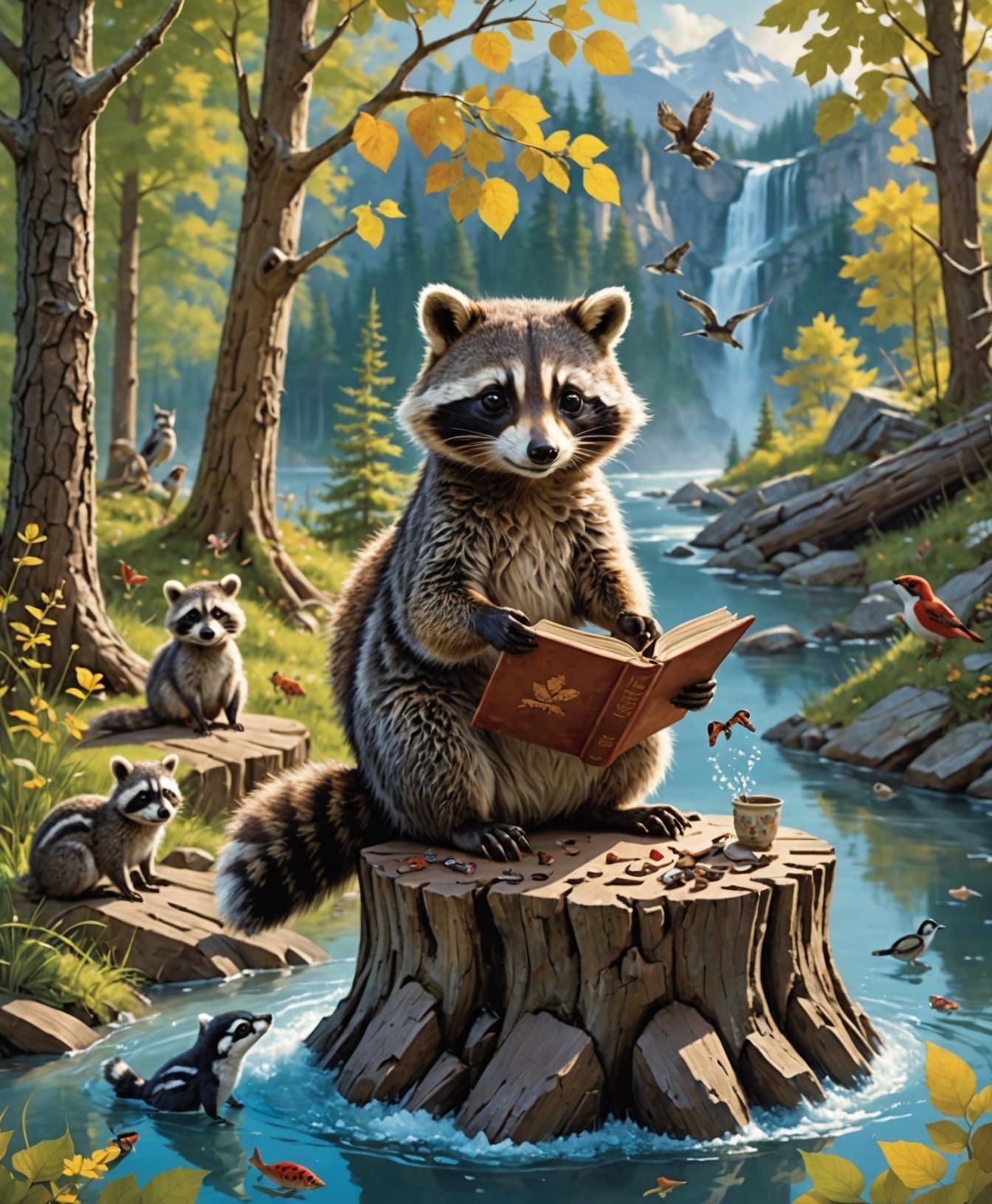 Whimsical Chocolate Alps with Ladybug Artistry