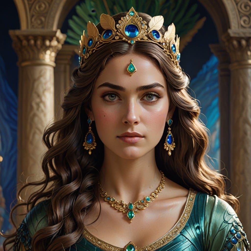 Hera, Goddess of Family, Portrait on Mount Olympus