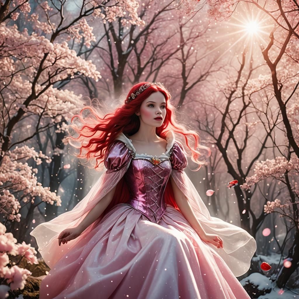 Snow White Space Mermaid with Pink Sparkles