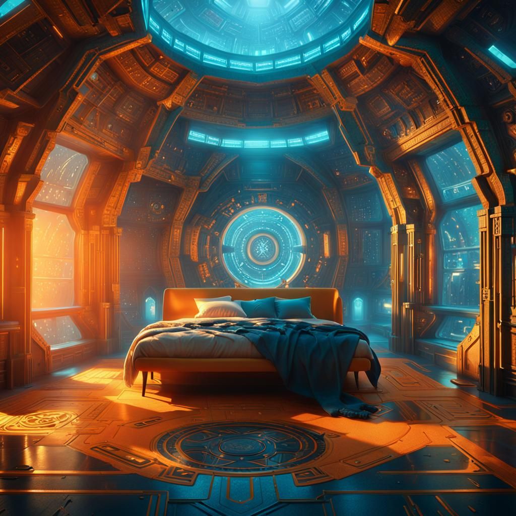 Brian Blessed Wakes in a Futuristic Chamber