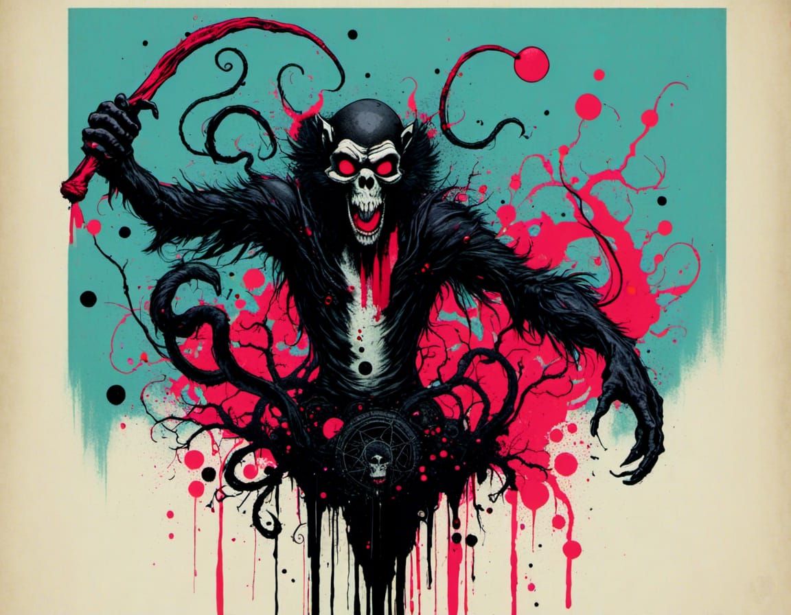 hellish evil monkey