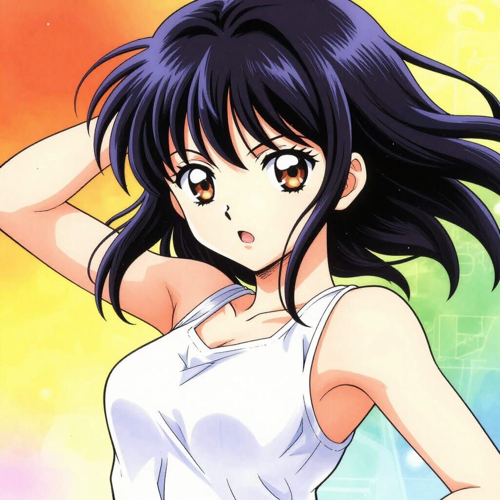 Anime Girl in Dynamic Manga Style