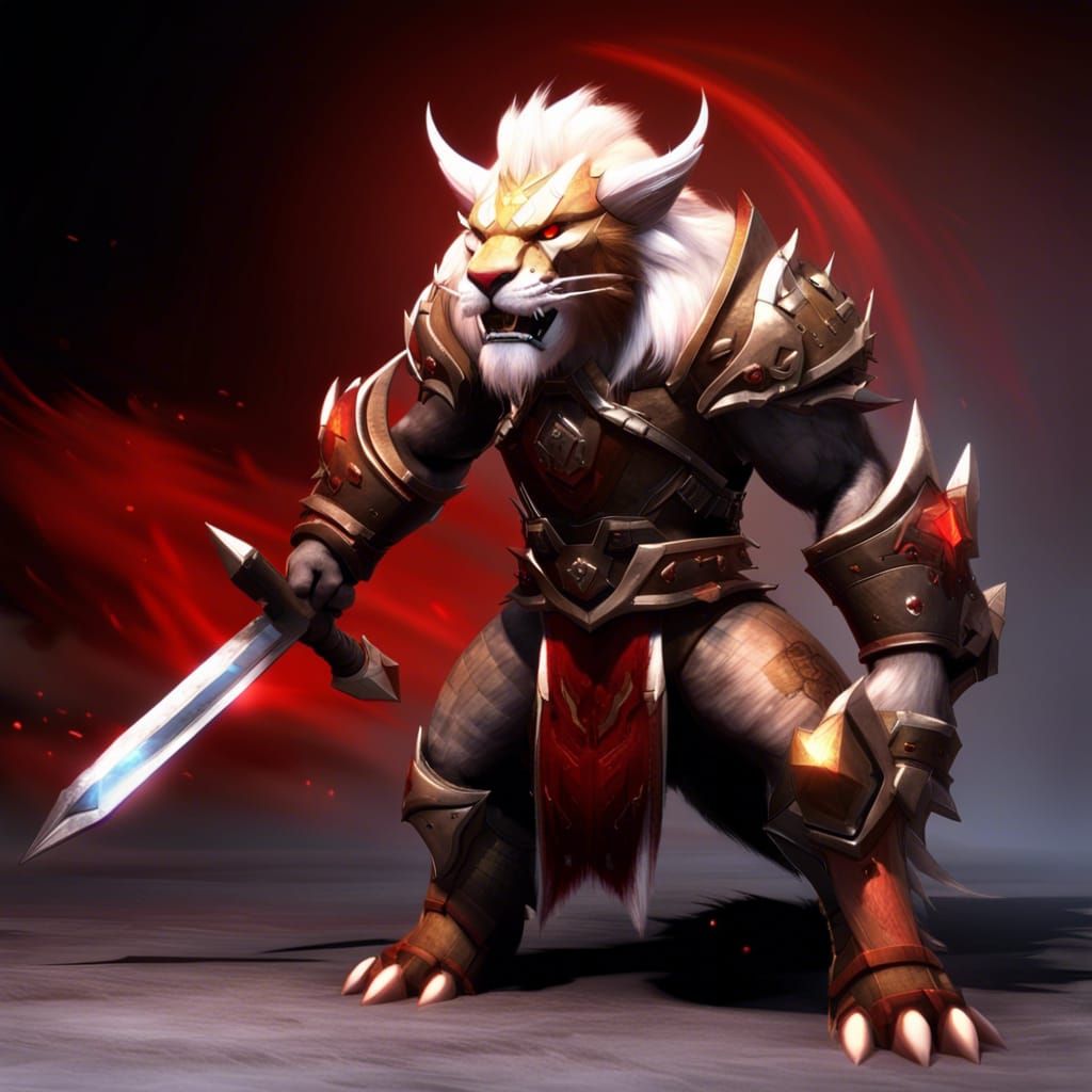 Guild Wars Charr Lion-Dragon Hybrid Guardian