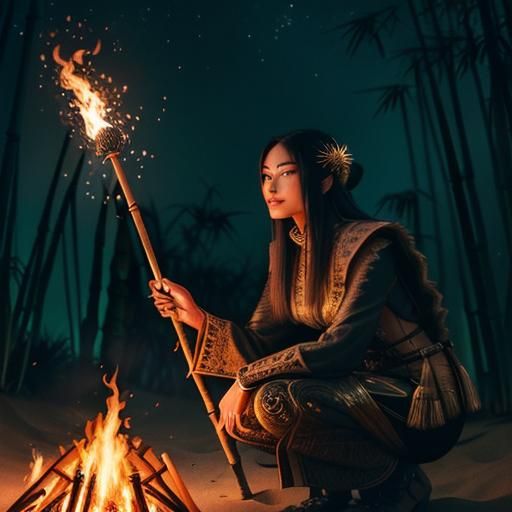 Dreamy Campfire Night on Australian Beach