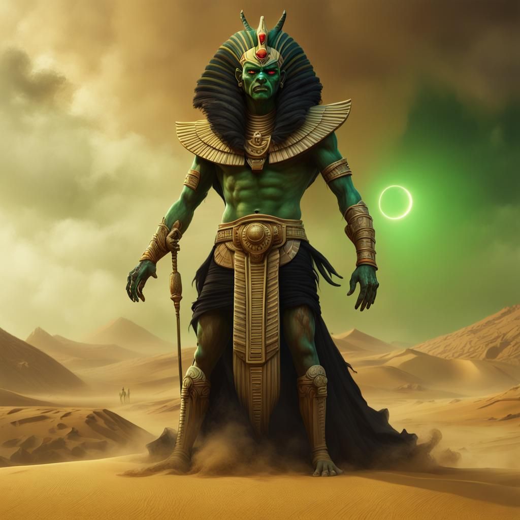 Egyptian God Set in a Sandstorm