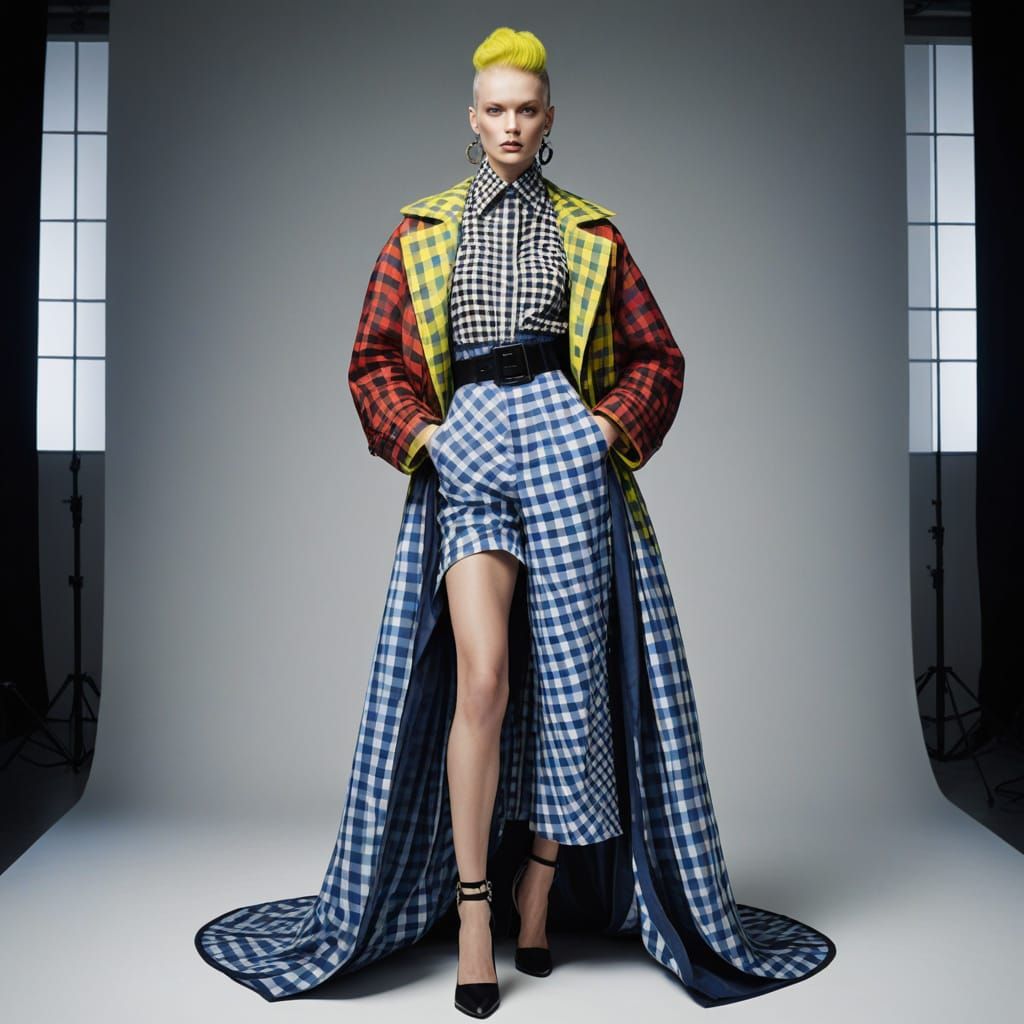 Glamorous Gingham Haute Couture Editorial