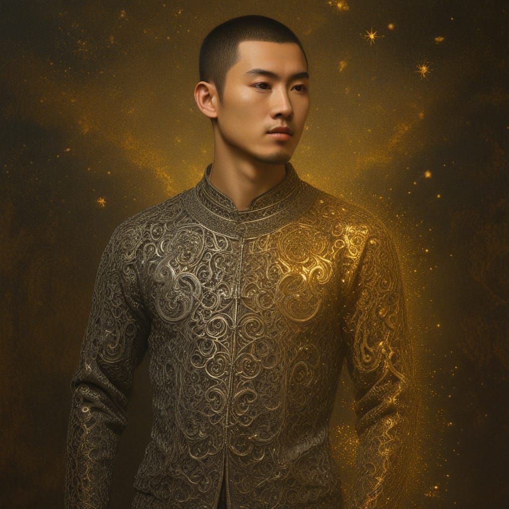 Mystical Chainmail Warrior in Starlight