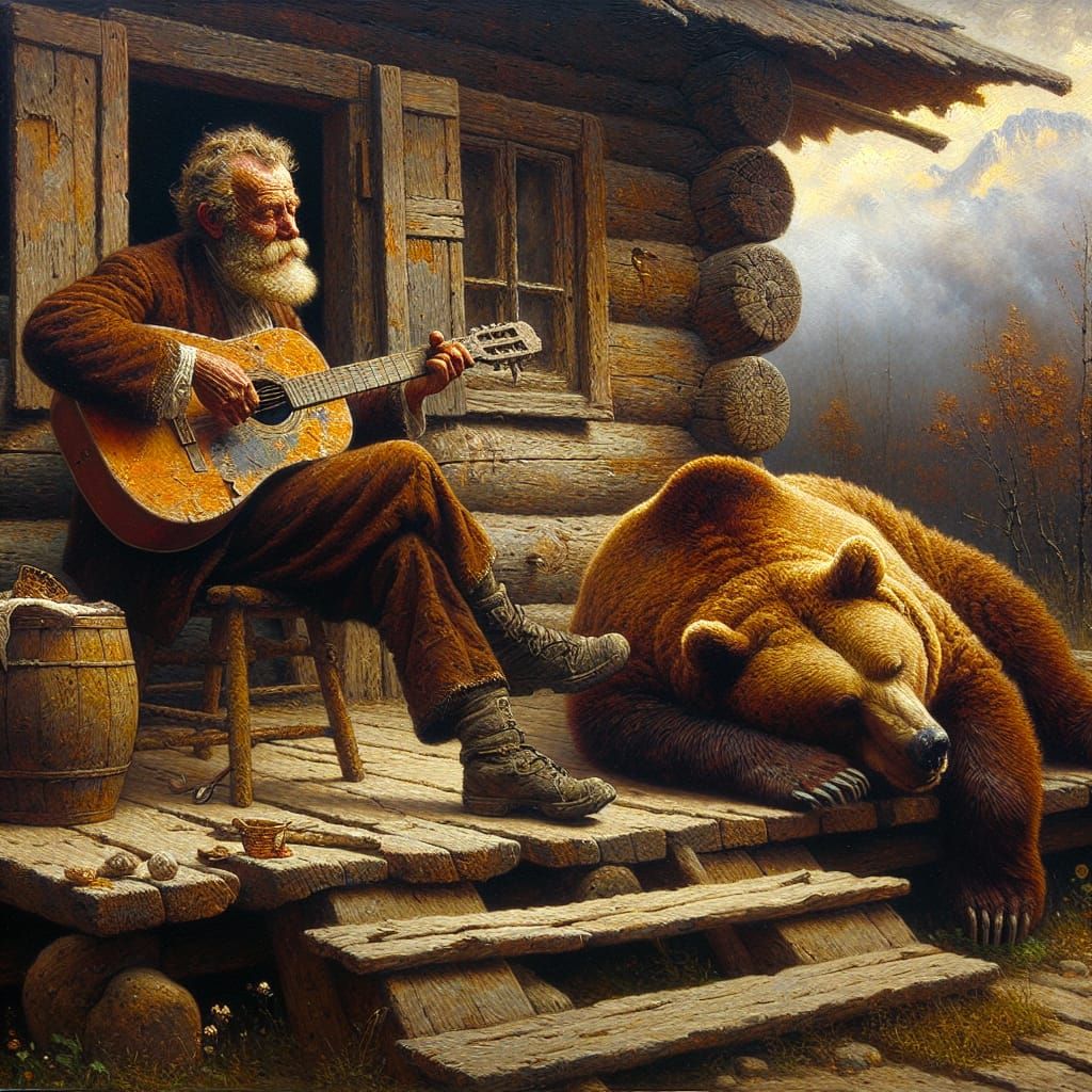 Romantic Morning Serenade in Heavy Impasto Style