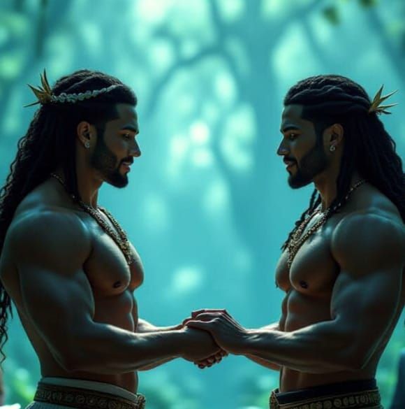 Gay Princes' Vow Exchange in Bioluminescent Forest