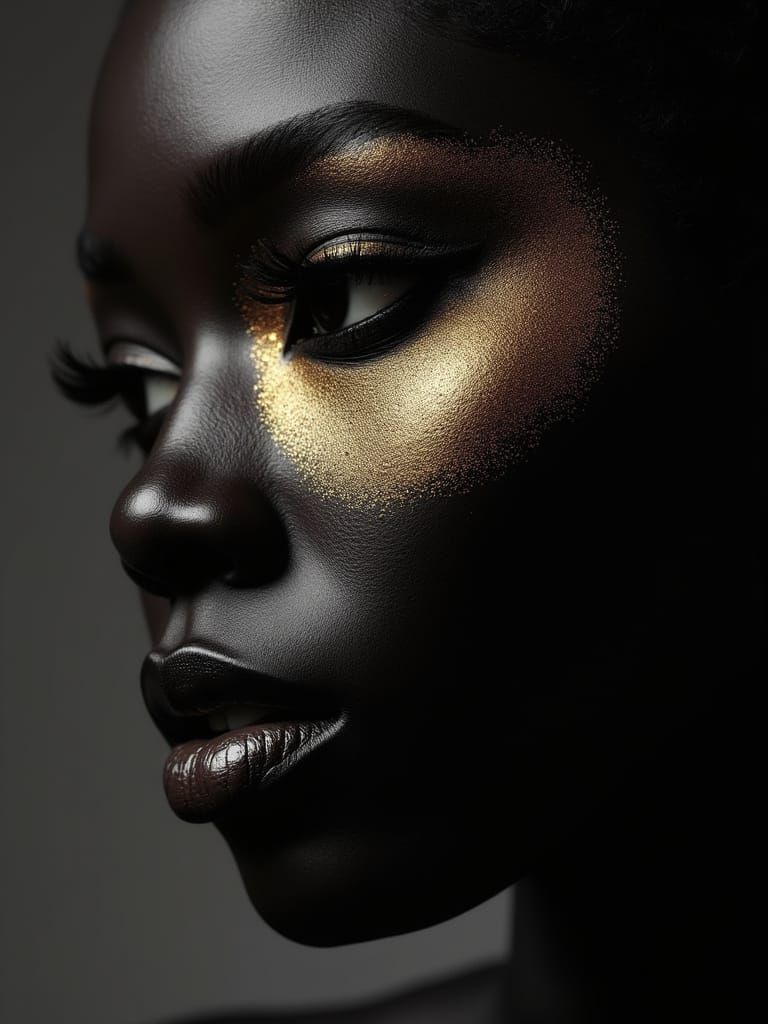 Elegant Photo Montage of an African American Woman