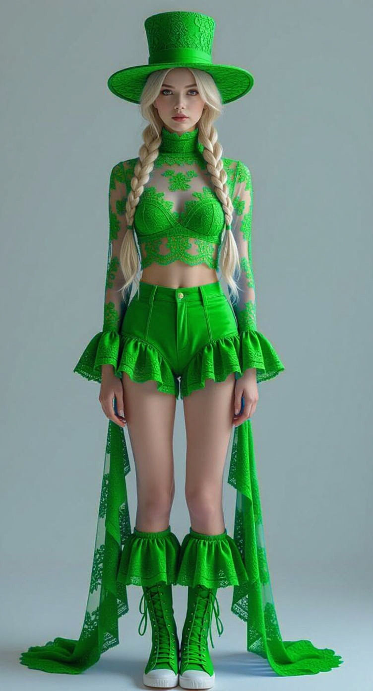 Lace Woman in Blue, Hyper-Realistic Digital Art