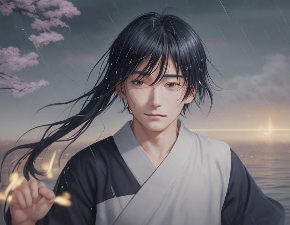 Surreal Musician Serenades the Stormy Sky