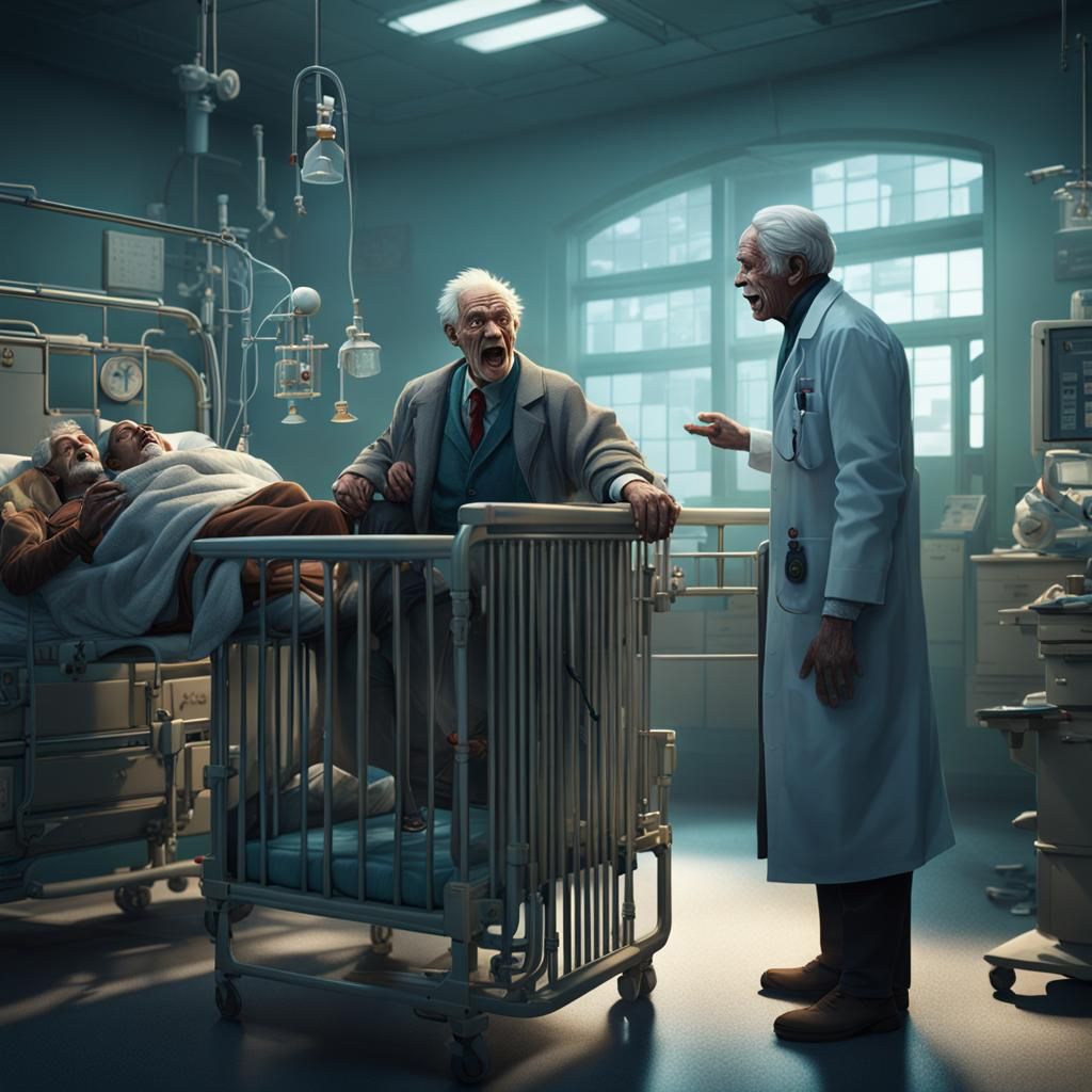 Eerie Scene of Youth Exploitation in Detailed Matte Painting