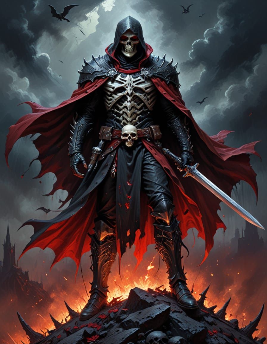 macabre in crimson cape