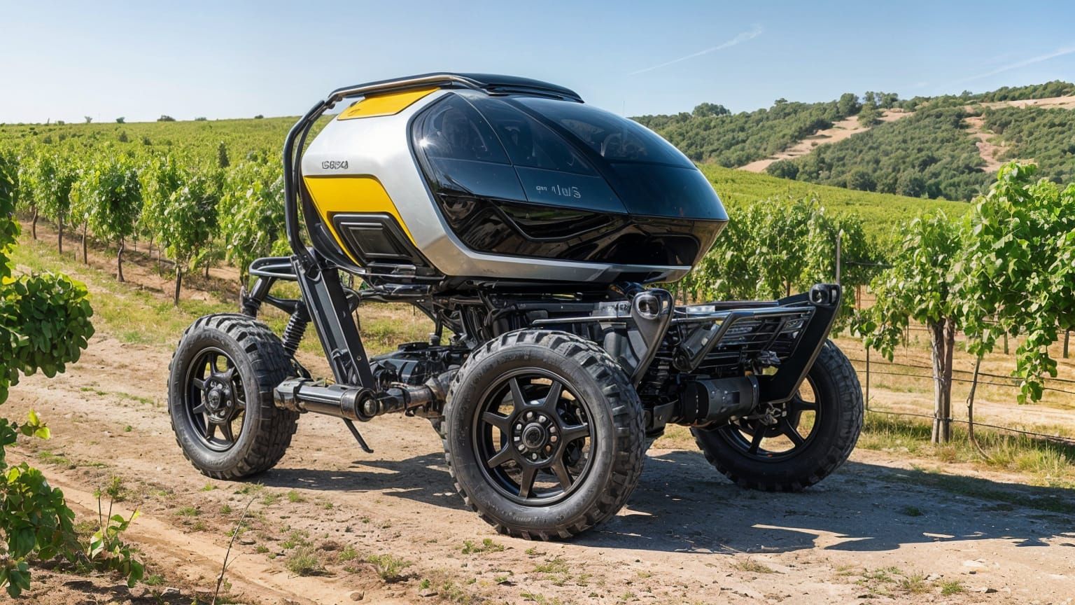 Sustainable Wine Harvest Vehicle in Futuristic Off-Road Styl...