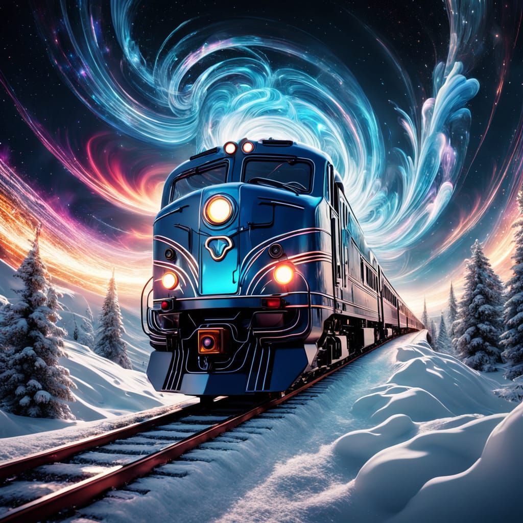 Majestic Hypermaximalist Train in Vibrant Neon