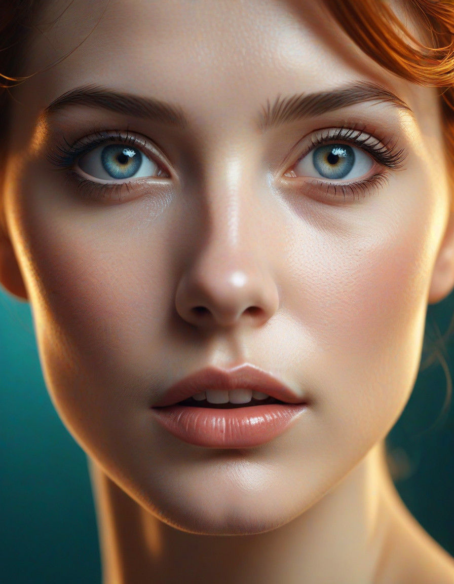 Surreal Cinematic Portrait of an Enchanting Woman in Etherea...