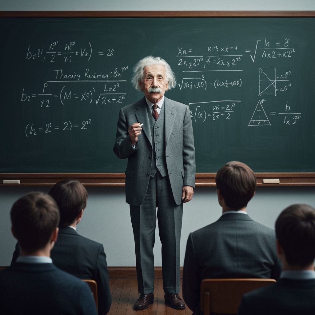 Einstein Explains Relativity: Documentary Fine Art Portrait