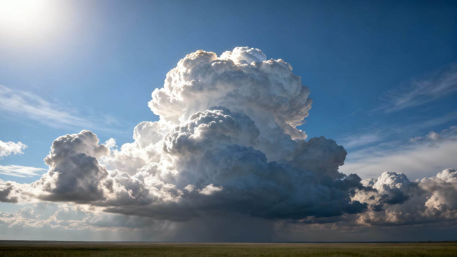 Photorealistic Daytime Sky with Towering Cumulonimbus Clouds