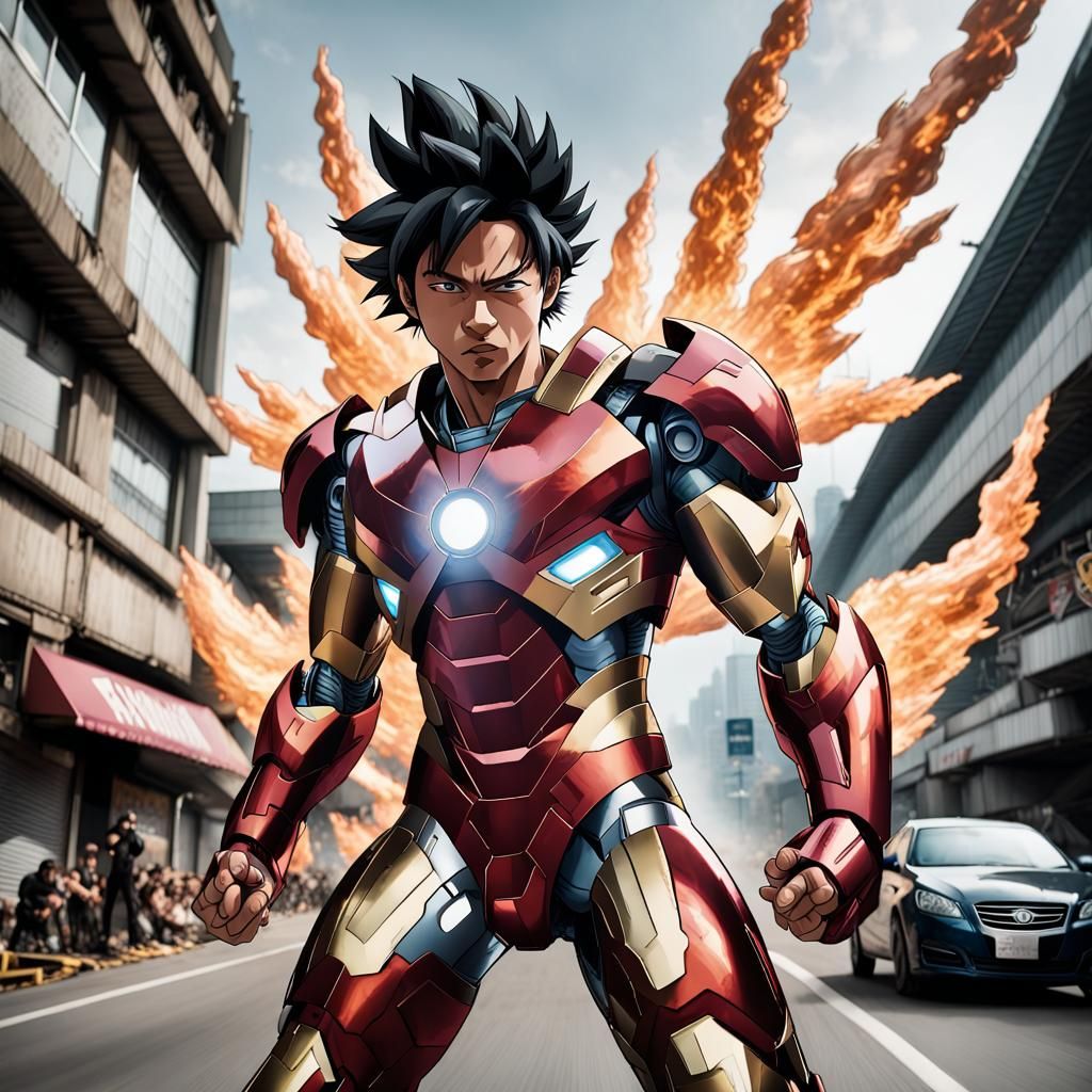 Super Saiyan Goku  Iron Man