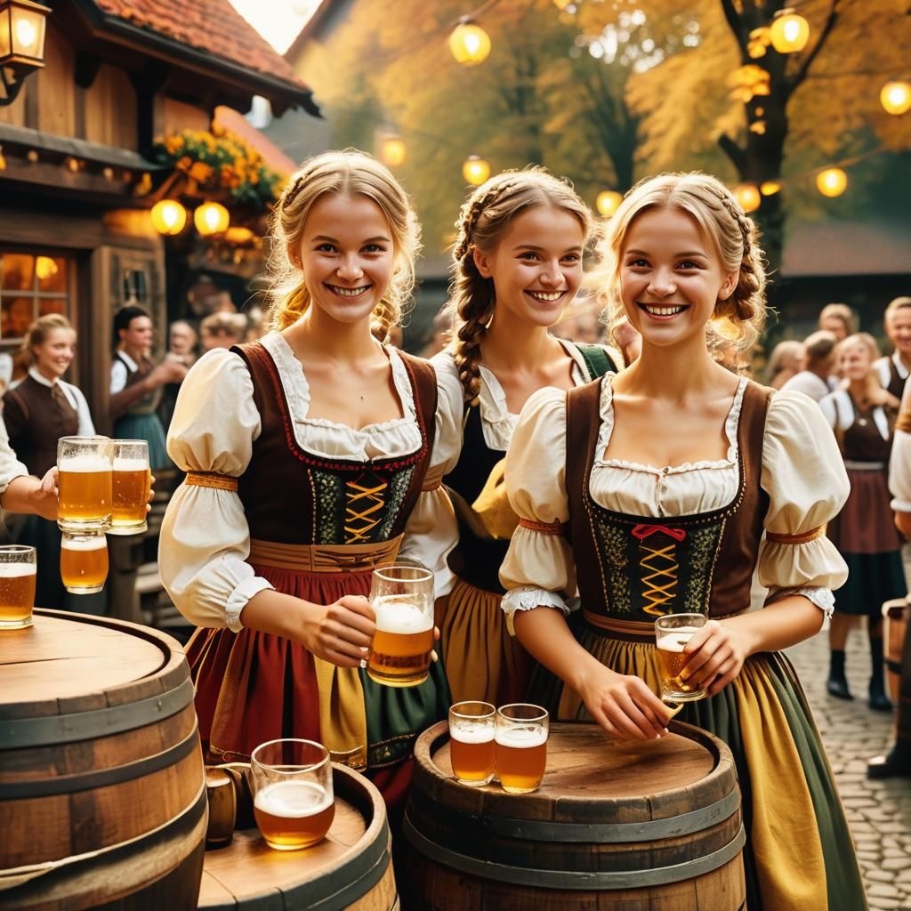 Oktoberfest Celebration in Cozy Garden Pub
