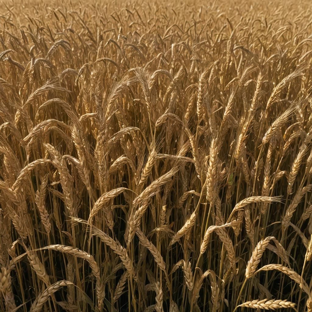 Golden Wheat Field at Harvest Time in HDR