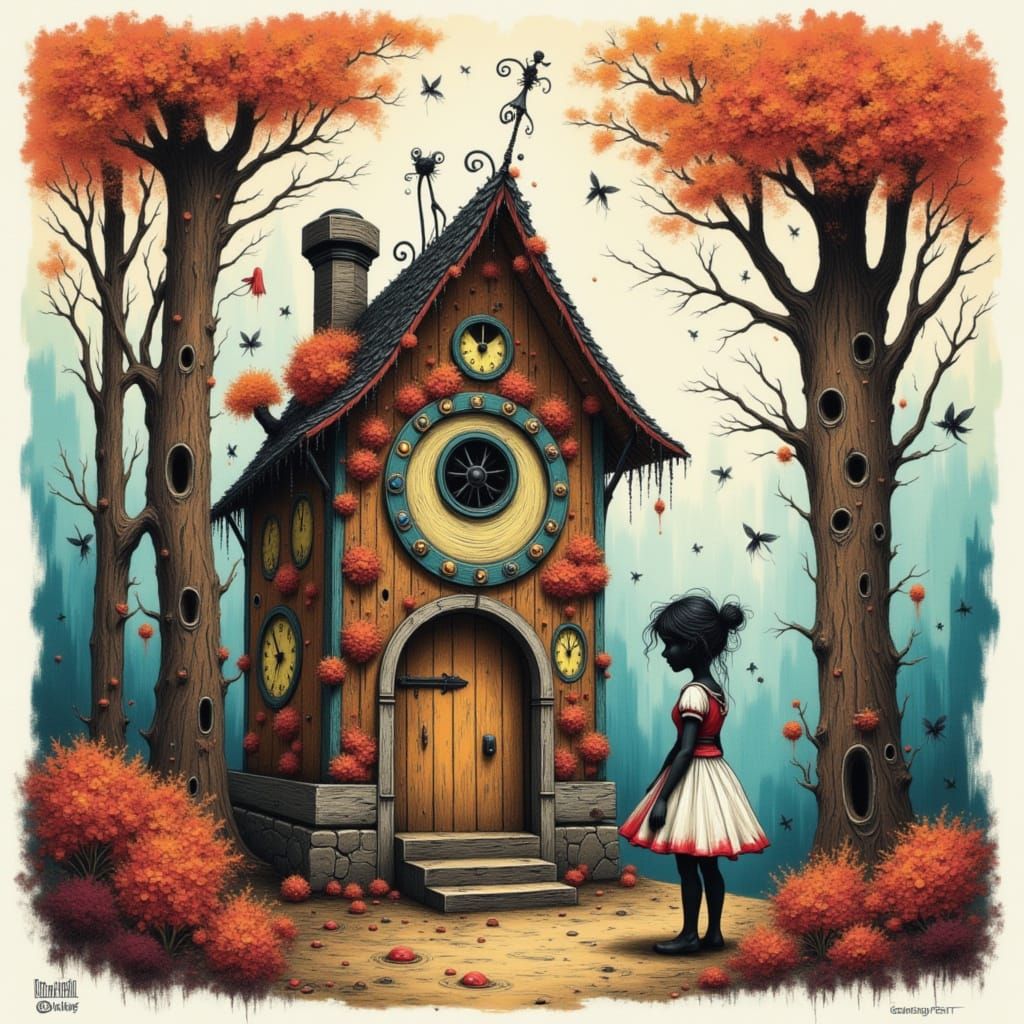 Hansel and Gretel by Magical Gingerbread Cottage