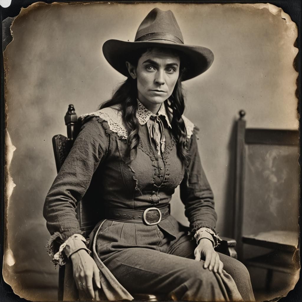 Elf in Cowboy Hat: 19th Century Tintype Portrait