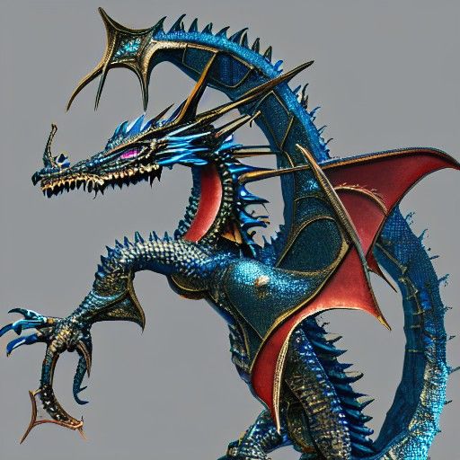 Holographic Metal Dragon Astral Illustration